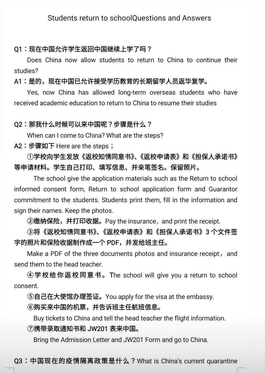 takeusbacktoCHN's tweet photo. Some questions and answers regarding going back to China. 

#takeusbacktochina https://t.co/HXbpfQE1tK