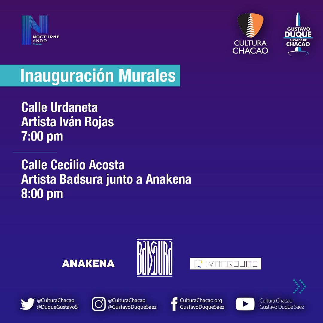Este sábado inauguramos una nueva obra en Chacao junto a la banda <a href="/anakenamusica/">Anakena</a>.