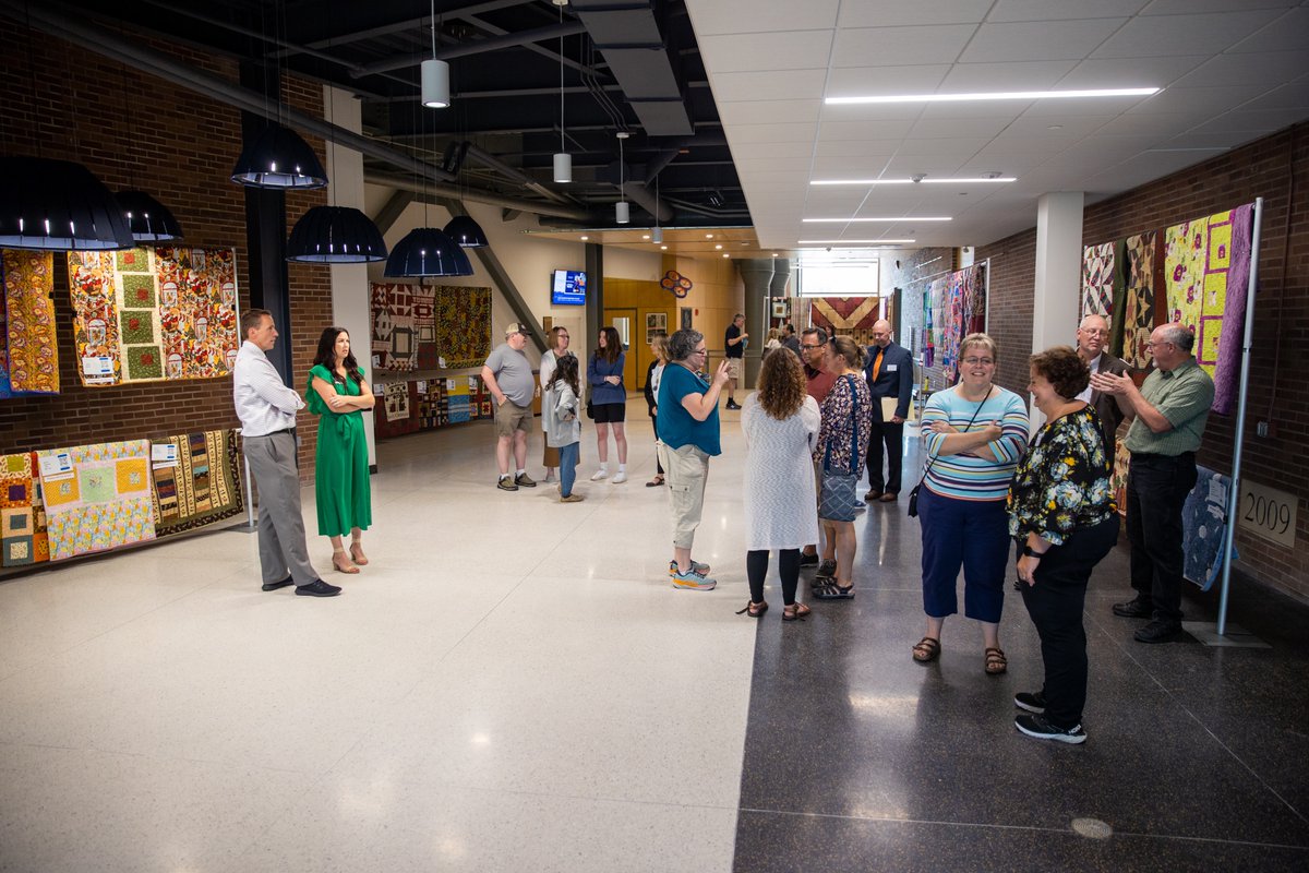 uwplatteville's tweet photo. On Aug 23, we celebrated the naming of the D. Joanne Wilson Faculty Cafe in Sesquicentennial Hall! There is still time to help support #WomenInSTEM through Dr. Wilson's scholarship and her quilt auction! Bidding ends on Sept 6th at 5pm➡️https://t.co/xyIEkpXX3x #BestInEngineering https://t.co/nozNxec5Y2