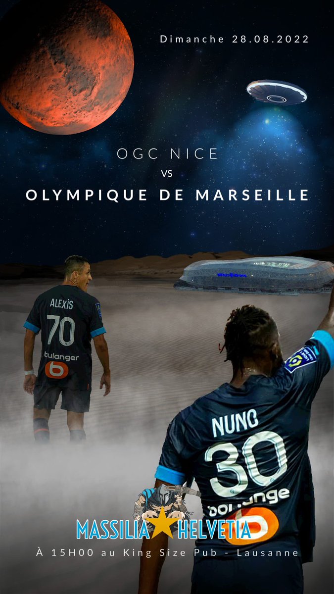 OmHelvetia's tweet photo. Rendez-vous dimanche au king Size pub pour Nice vs Marseille! #OGCNOM https://t.co/GaKuIPkOF9