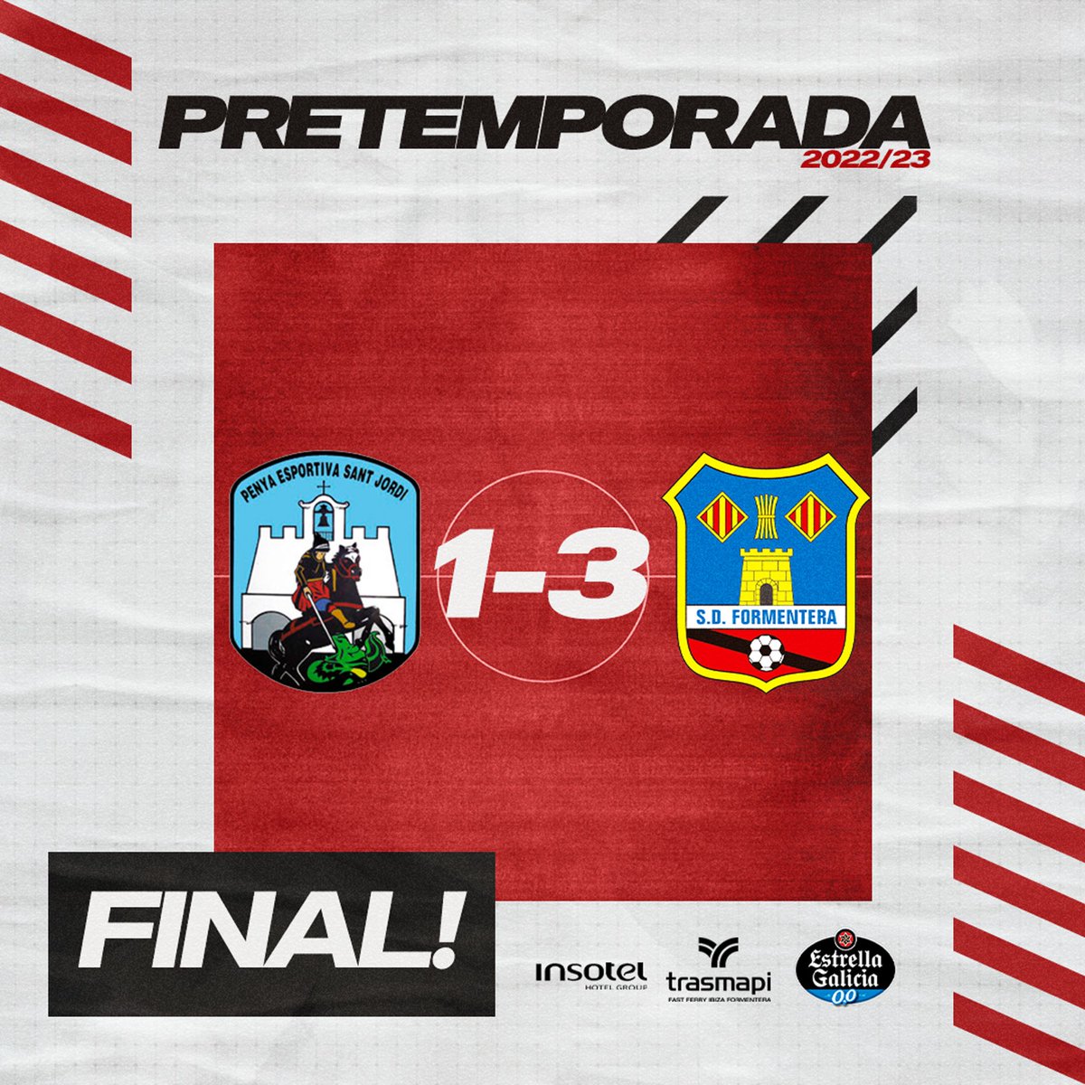 Final del partit amistós a Sant Jordi!

<a href="/pesantjordi/">PE Sant Jordi</a> 1️⃣
#SDFormentera 3️⃣

⚽ <a href="/DiegoMDiaz7/">DiegoDiaz</a> (x2)
⚽ <a href="/Nando_Quesada/">Nando Quesada</a>

Moltes gràcies al Sant Jordi per convidar-nos i molta sort aquesta temporada!