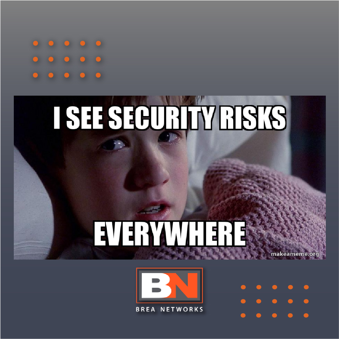 BreaNetworks's tweet image. Unlike ghosts, cybersecurity risks are very real. You don't need a sixth sense to guard off attacks, all you have to do is to partner with a cybersecurity company committed to protecting you #BreaNetworks #FunnyFriday #Cybersecurity #WeCanHelp #DoDIT #GovernmentIT #CMMC