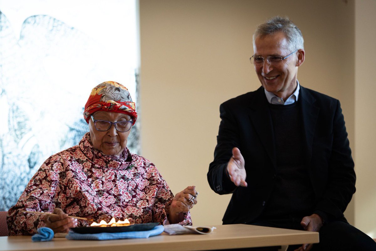 jensstoltenberg's tweet photo. It was great to visit Cambridge Bay, Nunavut on Thursday with my friend PM @JustinTrudeau. #NATO is an #Arctic Alliance, and #Canada plays a vital role with presence, exercises, and research. I was also honoured to meet with local indigenous leaders. Thank you for hosting us. https://t.co/pdyVRHFhH2