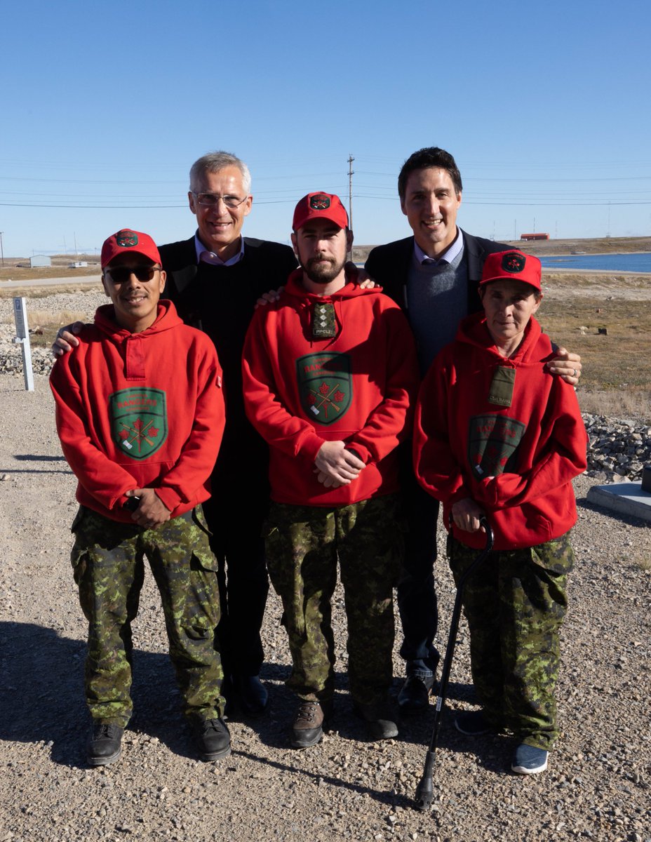 jensstoltenberg's tweet photo. It was great to visit Cambridge Bay, Nunavut on Thursday with my friend PM @JustinTrudeau. #NATO is an #Arctic Alliance, and #Canada plays a vital role with presence, exercises, and research. I was also honoured to meet with local indigenous leaders. Thank you for hosting us. https://t.co/pdyVRHFhH2