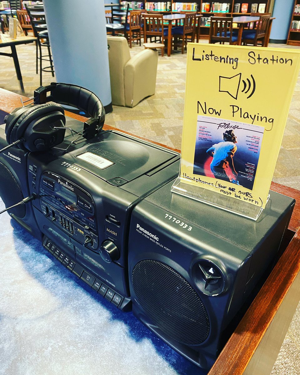 GrahamLibrarian's tweet image. When you find a working boom box in a storage room, you put it to good use. Especially when your husband brings your CD carrier full of the best albums. #librarylife #passiveprogramming