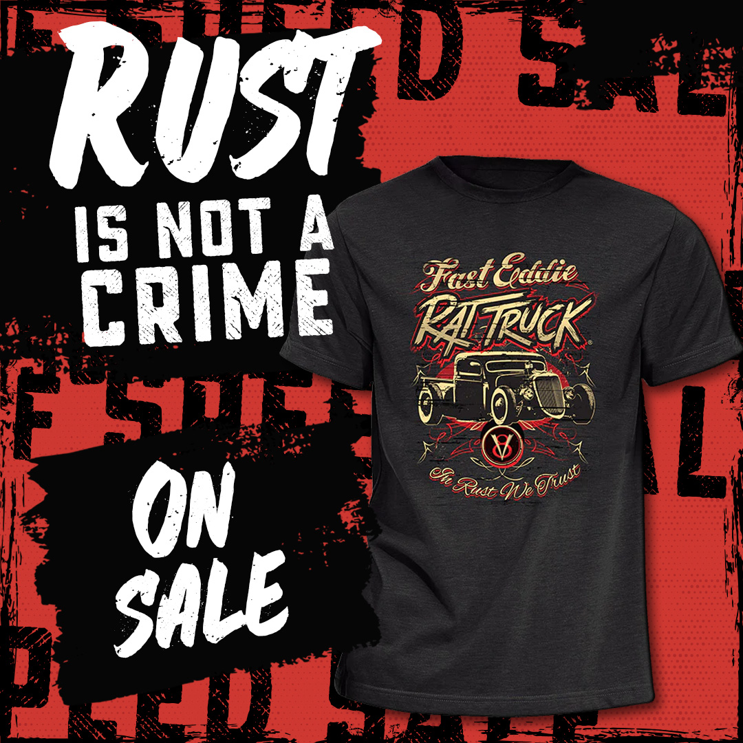 The more rust, the better 🔥

Snag this tee from our Summer of Speed sale for just $15 for a limited time at bit.ly/rattruck
.
.
.
#fasteddiespeedwear #wearfasteddie #shoplocal #shopsmall #speedfreaks #adrenalinejunkie #fastcars #classiccarlover #classicstyle