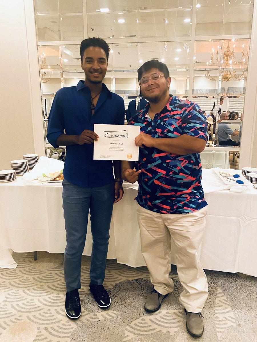 Recent grad Antovany Acosta was honored last night at the Sikorsky’s Career Pathways Closing Ceremony. Antovany spent the last 8 weeks working with his <a href="/Sikorsky/">Sikorsky</a> mentor and offered a full time position. We are so proud! 
#Cttech #sikorsky #workbasedlearning #ctworkforce