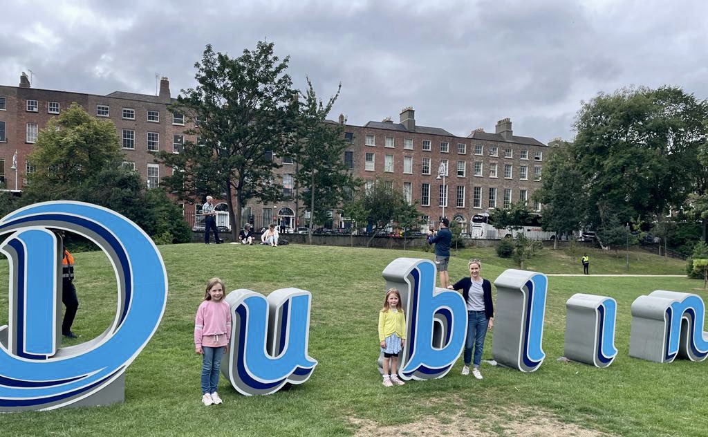 Ciarabira's tweet photo. Pep Rally Dublin Style! . Great atmosphere in Merrion Square today 👊🏻🏈🏈 @NUFBFamily @Huskers #lovedublin https://t.co/hdTMGvRPqY