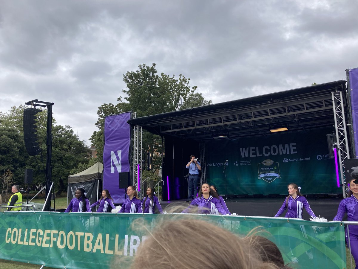 Ciarabira's tweet photo. Pep Rally Dublin Style! . Great atmosphere in Merrion Square today 👊🏻🏈🏈 @NUFBFamily @Huskers #lovedublin https://t.co/hdTMGvRPqY