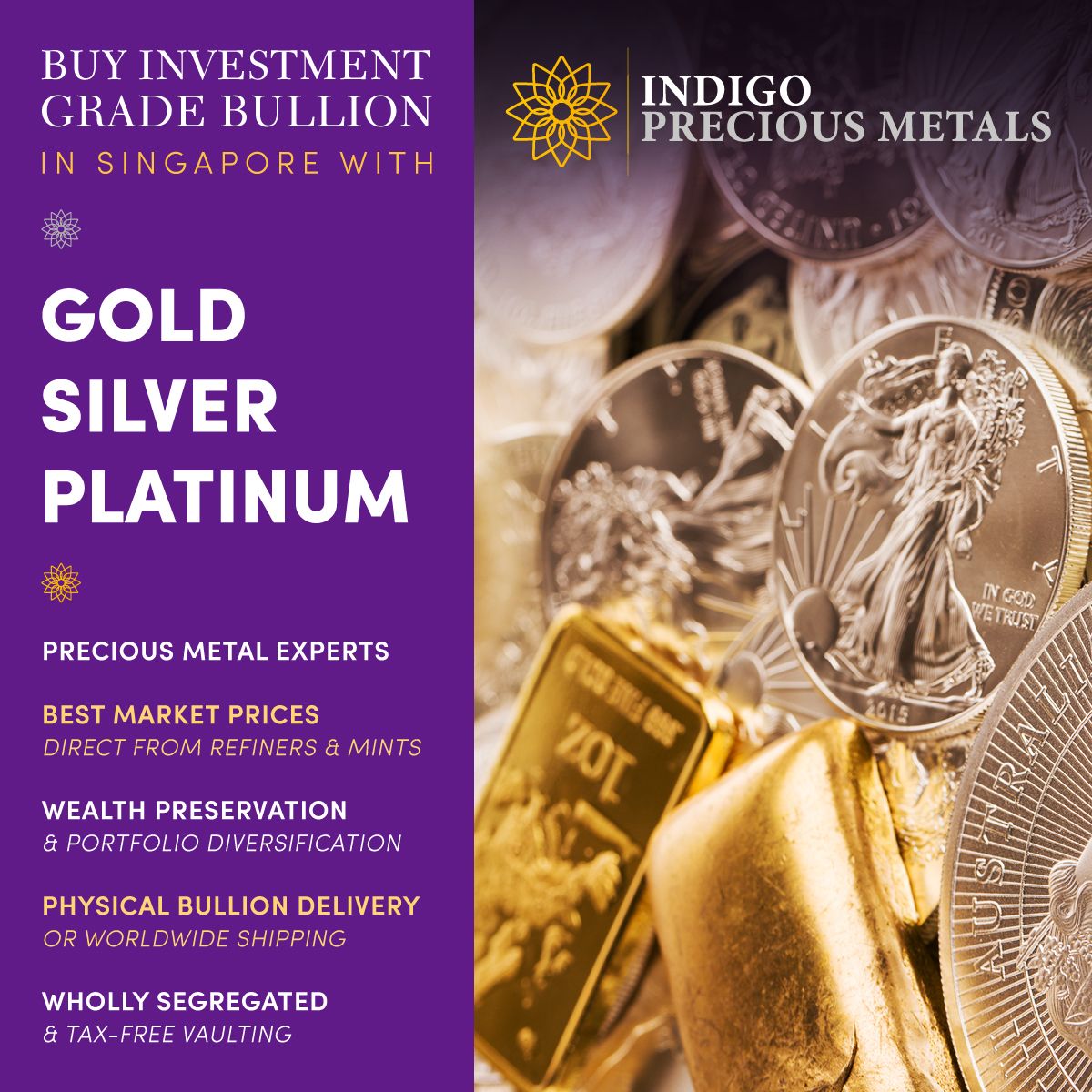 ipmbullion's tweet photo. Indigo Precious Metals Group is now on Twitter! Follow and share our link to your family & friends for more updates.
โก๏ธhttps://t.co/1Mij4vTLM4
#gold #silver #platinum #preciousmetals #investment #bullion #wealthpreservation #taxfreevaulting #indigopreciousmetals #ipmbullion https://t.co/CpFSy5LuEu