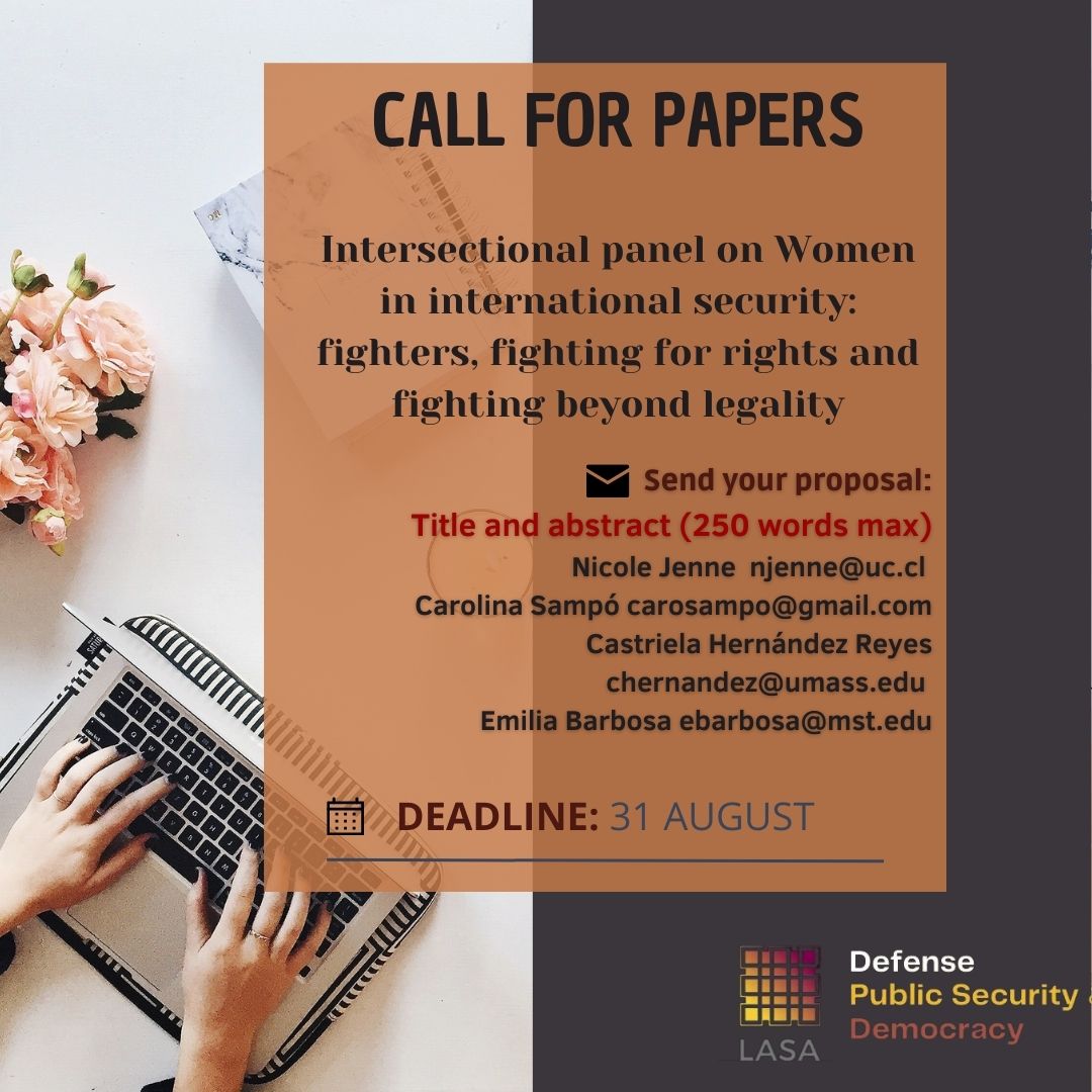 🚩Call for papers:

We invite paper proposals that deal with women and gender in international security including, but not limited, to the following aspects:
-        Women in the security forces
-        Women in peace processes
-        The impact of conflict on women and girls