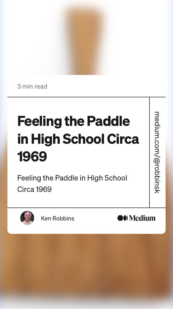 binzthinkin's tweet photo. “Feeling the Paddle in High School Circa 1969” by Ken Robbins
https://t.co/tK4IyDTpJ2 https://t.co/9Ab4pK79QF