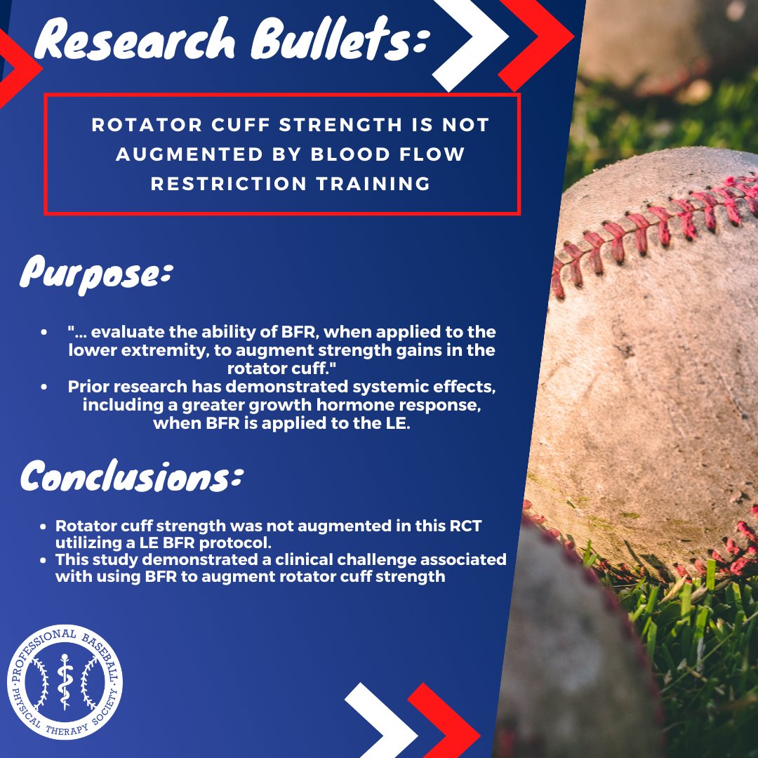 PBPTS1's tweet photo. Does completing a lower extremity BFR strengthening protocol result in gains of rotator cuff strength?

Check out this research bullet to learn more

https://t.co/tjFt22kbRy https://t.co/0YjQVefPN9