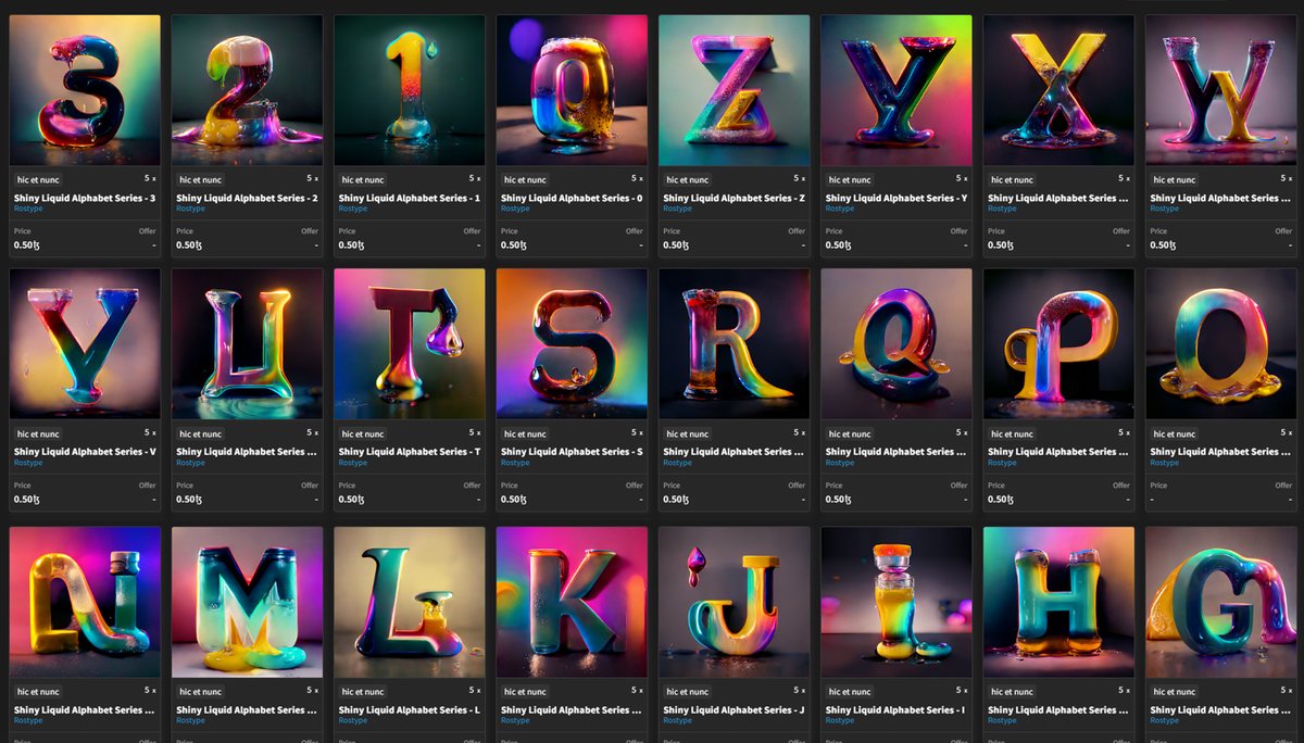 New numbers are online! 🎨 🌈 🔮 
2⃣👈
3⃣👈

0.5xtz each

Teia: teia.art/Rostype
Objkt: objkt.com/profile/tz1Y1x…

#teia #teiaart #objkt #tezosnft #hicetnunc #XTZ #CleanNFT #tezos #tezoscollectors  #type #NFTCommumity #nftcollector