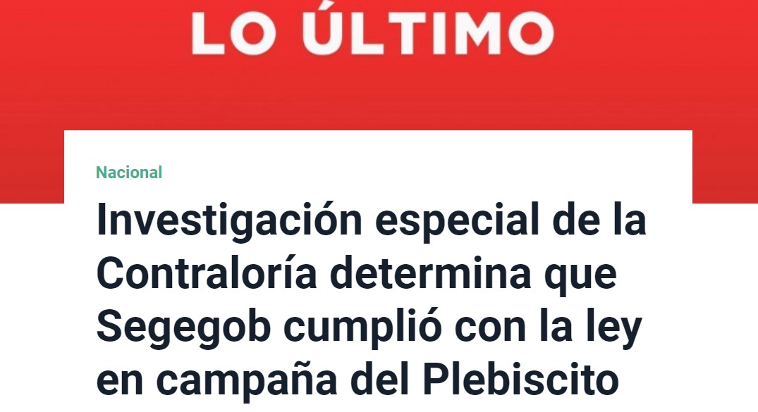 Es una buena noticia el resultado del informe que entrega <a href="/Contraloriacl/">Contraloría</a>, lo que está en línea de lo que siempre hemos dicho: desde el ministerio trabajamos bajo rigurosos procesos, orientados a los principios de transparencia, probidad y buen uso de los recursos públicos.