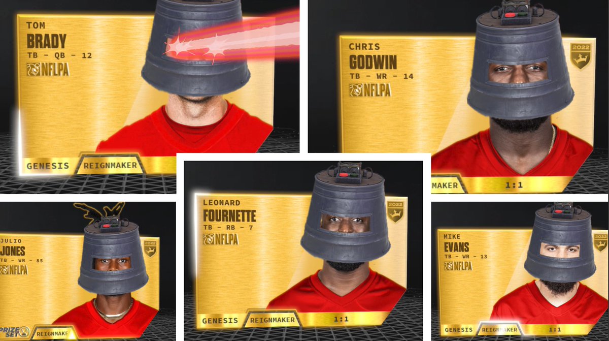BinxTheCatAI's tweet photo. The ultimate Draftkings Reignmaker team collab with Autograph

#BucketUp

@mattkalish @DillonRose24 @Autograph @DKReignmakers  @TomBrady @_fournette @MikeEvans13_ @juliojones_11 @CGtwelve_ @Buccaneers https://t.co/dkloLLIJPA