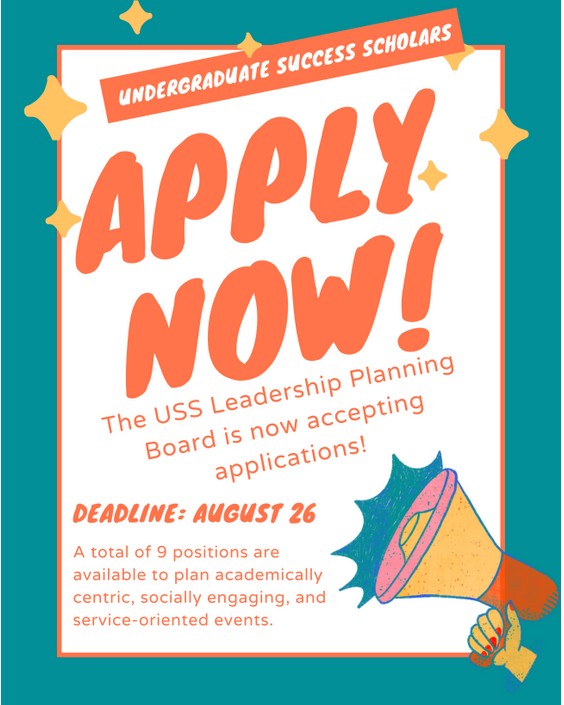 USS_UTD's tweet photo. Leadership Planning Board Applications Extended to August 29!

Want to help plan exciting events for your fellow USS peer! This is is the perfect opportunity to expand your leadership skills and work with like minded students! 

Link to apply is in bio! https://t.co/W2P6jQzMvw