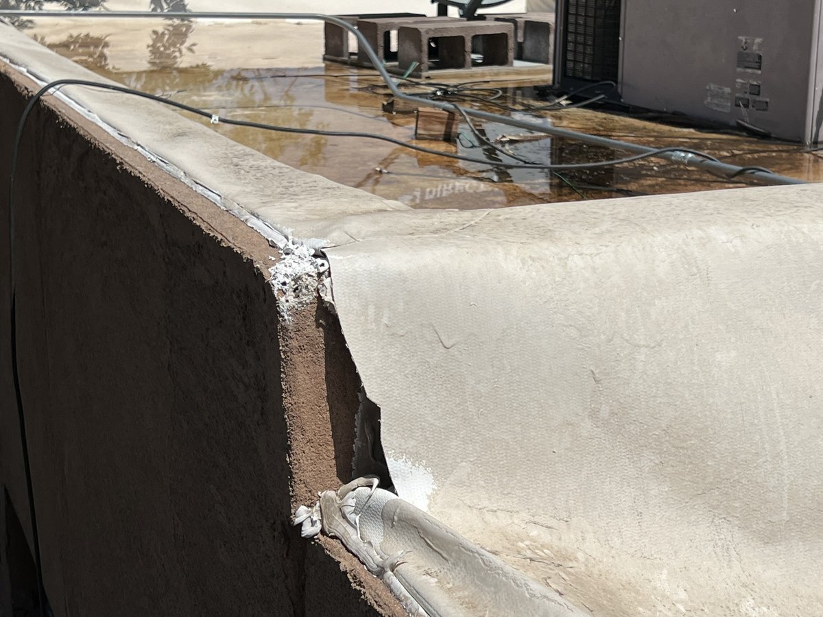 RickCourvilleNM's tweet image. STICK A FORK IN IT - IT’S DONE!

This old TPO roof has seen better days and is leaking into the apartment below. No problem, RMC Roofing is on the job!

#roofproblems #flatroofs #roofer #roofingxontractor #roofingexperts #tporoof
