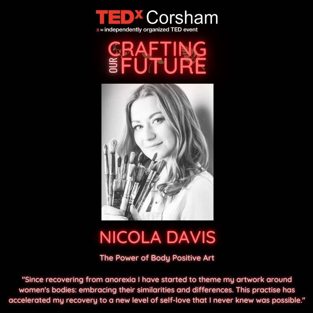 ndaviscrafts's tweet photo. Really so honored to have been personally invited to speak at @TEDxCorsham! This is a huge opportunity to share my story and it means a lot to be talking in the town I grew up in 💛

Tickets are available from @poundarts

#tedtalk #tedx #Tedxtalk #tedspeaker #publicspeaking https://t.co/7Shc9Exazj