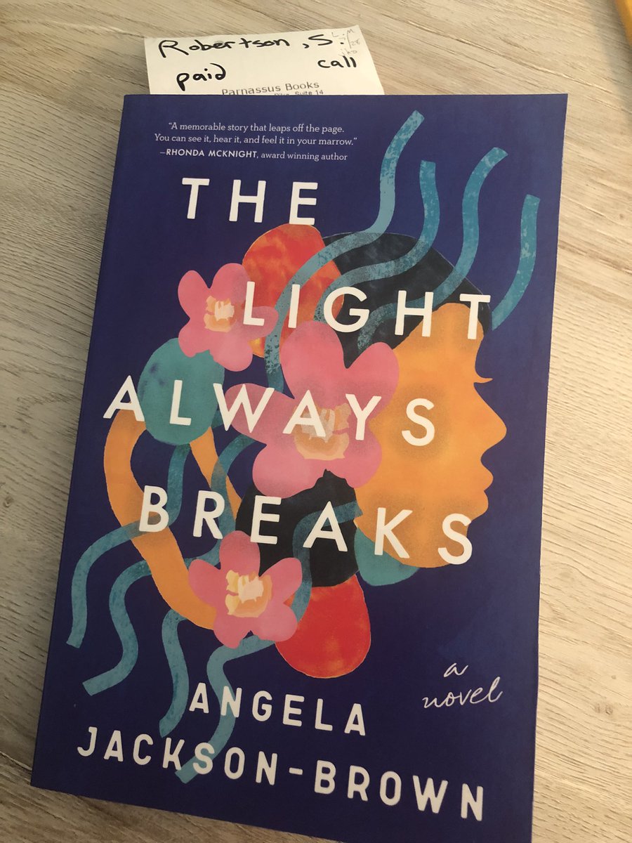 It’s here @adjackson68! I ordered it a while ago & it’s been sitting at @ParnassusBooks1 waiting for me to get over Covid, wh I now am, so I dashed over there 1st thing (after the proper number of days, I promise) & cannot wait to read @harpermusebooks #TheLightAlwaysBreaks ☀️🌟