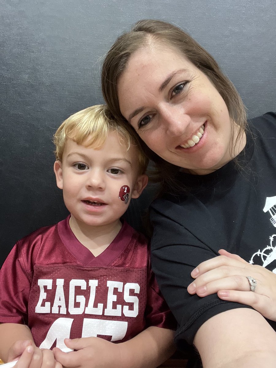 CoachGregHoward's tweet photo. Two of the greatest joys of working at ACA, are having my son and wife at school with me everyday! The 45 jersey must mean it’s Gameday! @sydneyshoward #it’smorethanfootball https://t.co/s0YZ9I9MUI