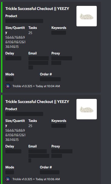 Drop Recap
SITE DEAD 🫠🫠
bot: <a href="/tricklebot/">TRICKLE</a> 
proxy: @SecureIsp
