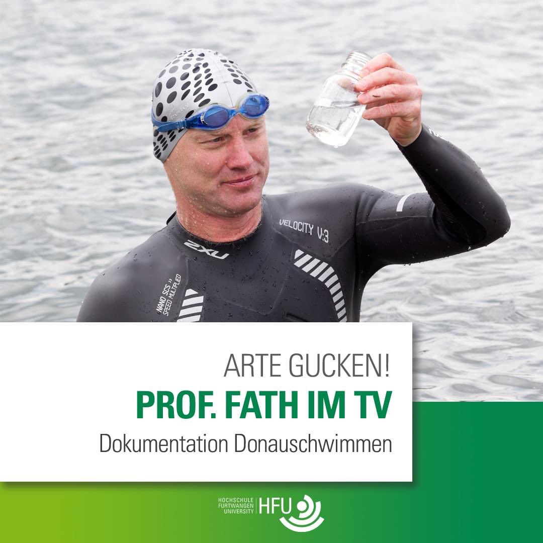 Am 31. August, 19:40 Uhr läuft im TV-Kanal <a href="/ARTEde/">ARTE</a> die Sendung "Re: Schwimmen gegen #Plastikmüll". Ein TV-Team hat Professor Andreas Fath bei seinem diesjährigen „Schwimm-Marathon im Dienst der Wissenschaft“ in der #Donau begleitet. Unbedingt anschauen!