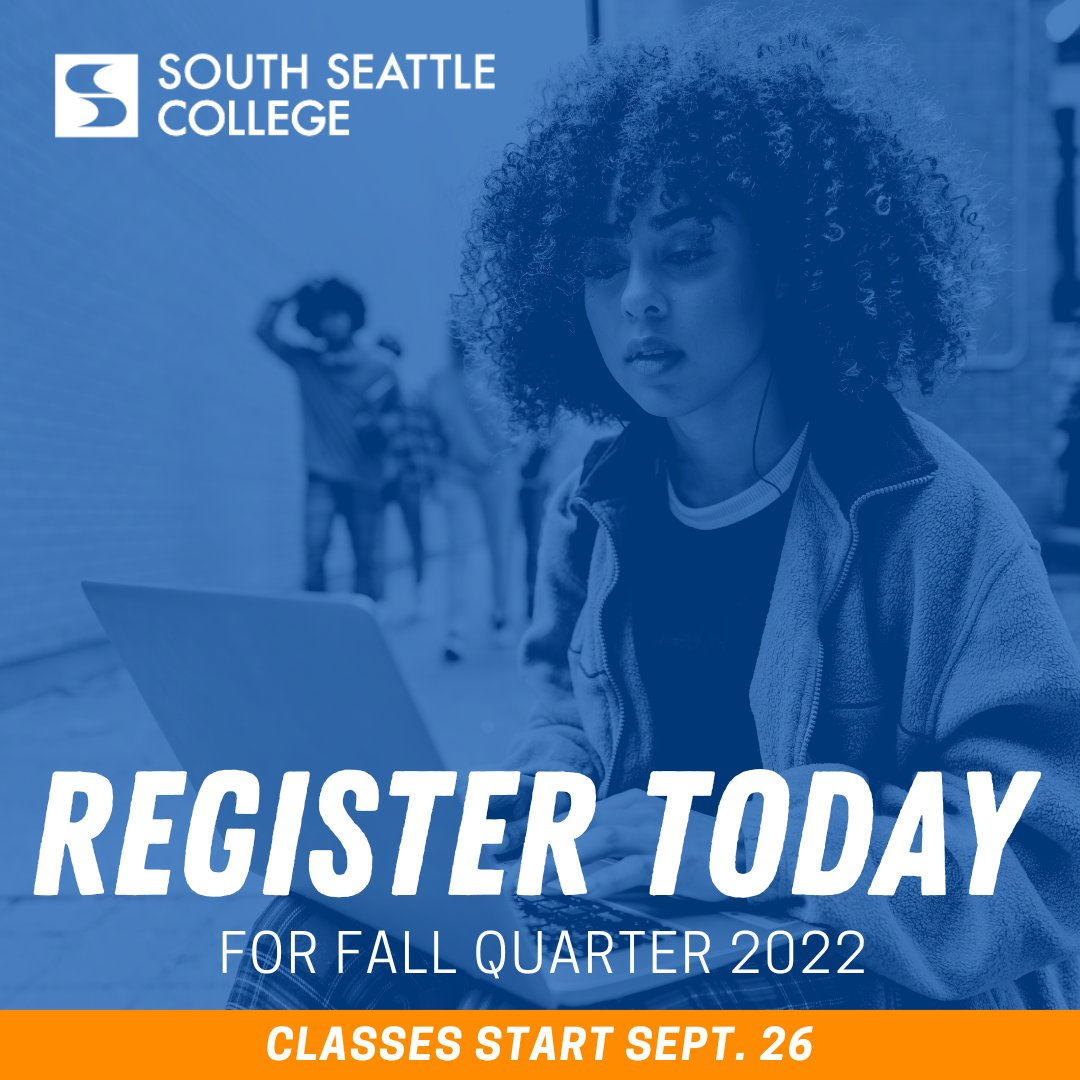There's still time to apply and register for Fall Quarter 2022!  Classes start a month from today on Sept. 26 and our Welcome Center is ready to help you get started. Contact us today: southseattle.edu/welcome-center