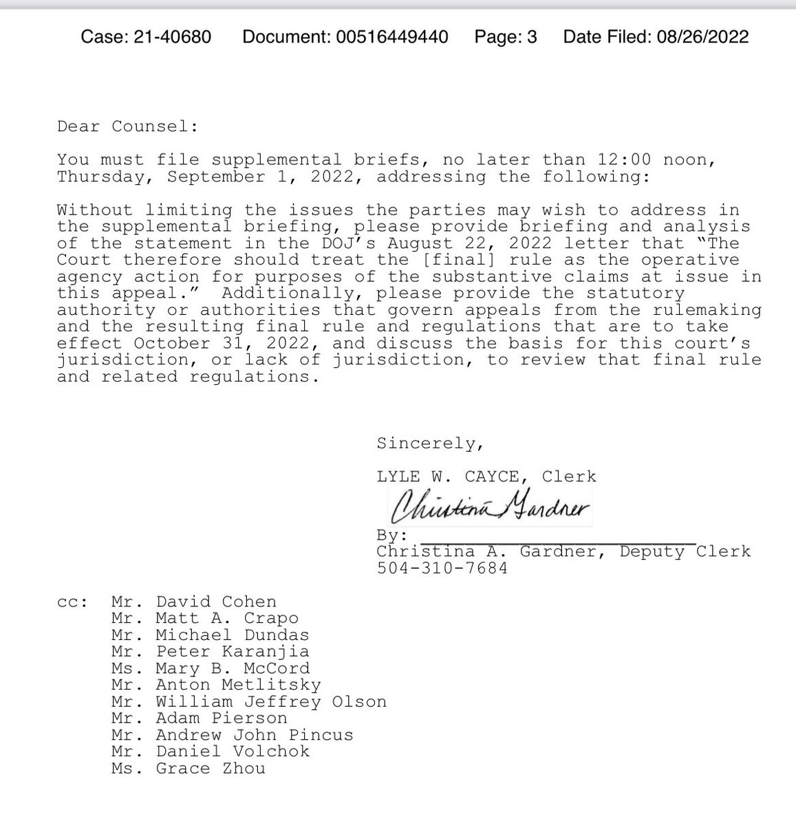 KarenTumlin's tweet photo. It’s a Friday afternoon, so that = court orders. #ImmigrationFriday. The 5th Circuit has ordered fast briefing on the new #DACA reg &amp; related issues due 9/1. That means no ruling from the 5th circuit on the legality of DACA before 9/1 but it could come quickly after. https://t.co/l2p4nEIkGl
