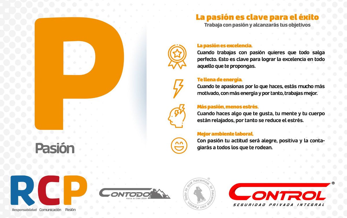 segcontrol's tweet photo. Todos los días trabajamos con el corazón para ser mejores personas y mejores profesionales de la seguridad. Porque en Control todo lo que hacemos, lo hacemos con pasión #Responsabilidad #Comunicación #Pasión #YoSoyControl #GuardiaControl #SeguridadControl https://t.co/L4YLD0Wnb8