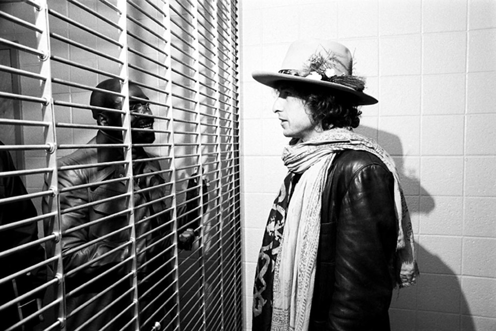 Bob Dylan and Rubin “Hurricane” Carter, 1975.