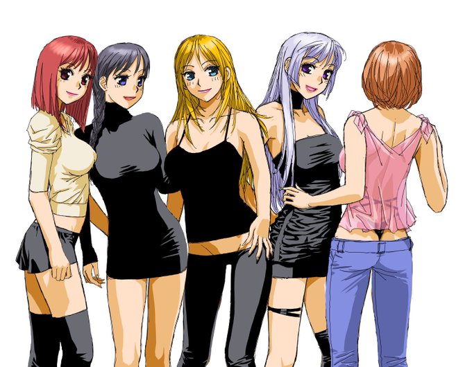 ラクガキとか遊びで描いた絵や仕事絵を元に修正加筆した悪あがき絵など…179

ウチのモデルたち(カラー版)その2です
同じく色々変更修正していますが、1枚だけ新作水着です😅 