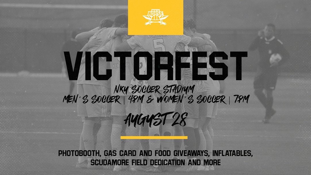 𝐕𝐈𝐂𝐓𝐎𝐑𝐅𝐄𝐒𝐓 continues this Sunday ft. <a href="/NKUNorseMSOC/">NKU Men's Soccer ⚽</a> + <a href="/NKUNorseWSOC/">NKU Women's Soccer ⚽</a> 👀

<a href="/nkuedu/">Northern Kentucky University</a> | #NorseUp