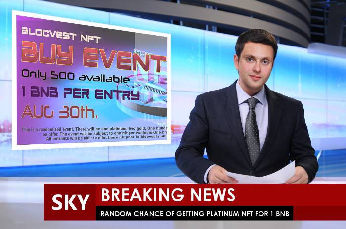 BLOCVEST PRE-LAUNCH.      #NFT  buy event is about to go live on AUG 30th. Don’t miss your chance to get one @ this low price pre launch.  BOOST your daily ROI to 2% from our TRICKLE VAULT.        🔥BLOCVEST🔥.                 THE WOLDS FIRST TRIPLE VAULT TOKEN IS SET TO GO BOOM.