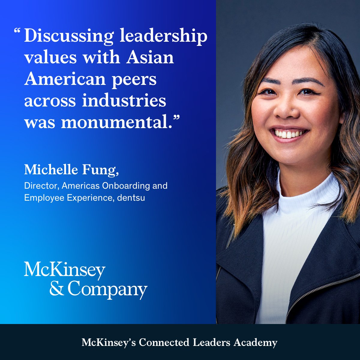 Join the 800+ organizations, like <a href="/dentsuintl/">123</a>, that participate in our no-cost Connected Leaders Academy programs for Black, Hispanic and Latino, and Asian #leaders. 

Get in touch today, support your future leaders, and advance racial equity➡mck.co/3RfvAYM