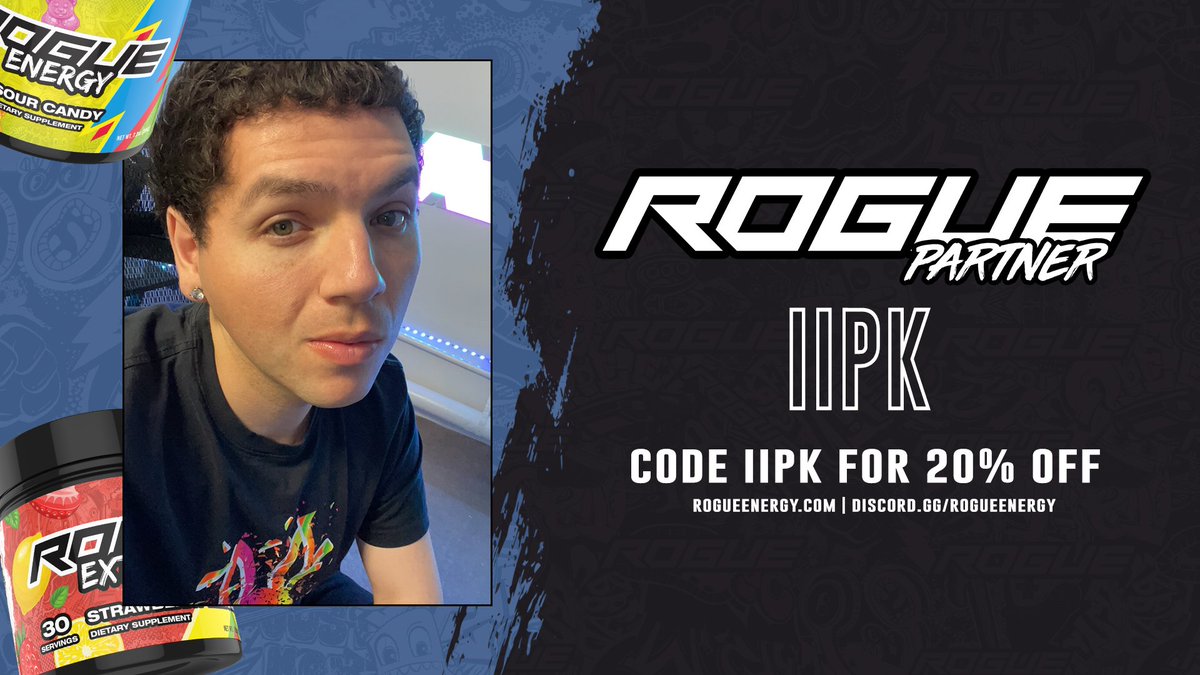 iiPK_'s tweet photo. Im proud to announce today that I have partnered with @TheRogueEnergy ! Get 20% off your order using my discount code "IIPK" during checkout :D 

https://t.co/Q3N9yvpoq4 https://t.co/55mPiPJMpM