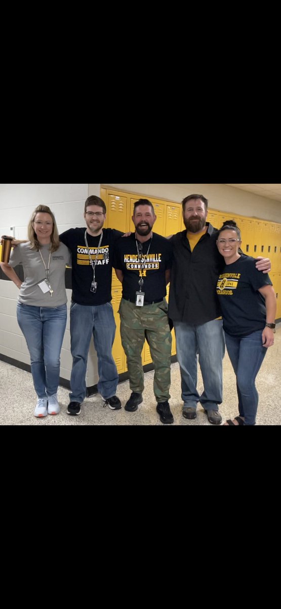CommandoEnglish's tweet photo. Great first pep rally of the season! We loved seeing our new English teachers decked out in their Commando attire! #commandopride https://t.co/HtXXiaqC9h