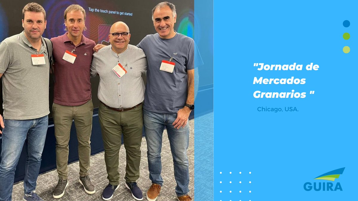En Guira siempre apostamos al conocimiento para ofrecer mejores negocios a nuestros clientes. 
Viajamos a Chicago, a participar en lee Jornada de Mercados Granarios en la bolsa de Chicago, coorganizada por RJO’ Crien, CME Group y AgroEducación.
<a href="/SalvaDiStefano/">@salvadistefano</a>  <a href="/AgroEducacion/">AgroEducación</a>