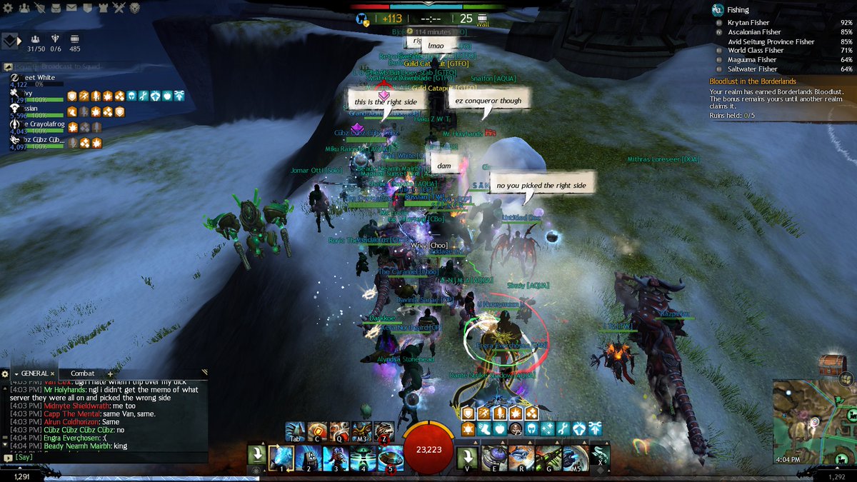 svngen's tweet photo. @GuildWars2 I know you said only one, but this had to be a pair lol. Our coms were full of joy cause there was like 8 anet tags on the other side while we had the one GOAT on ours 😛
#TenYearsOfGW2 #GW2Sweepstakes https://t.co/43smsFVP0w