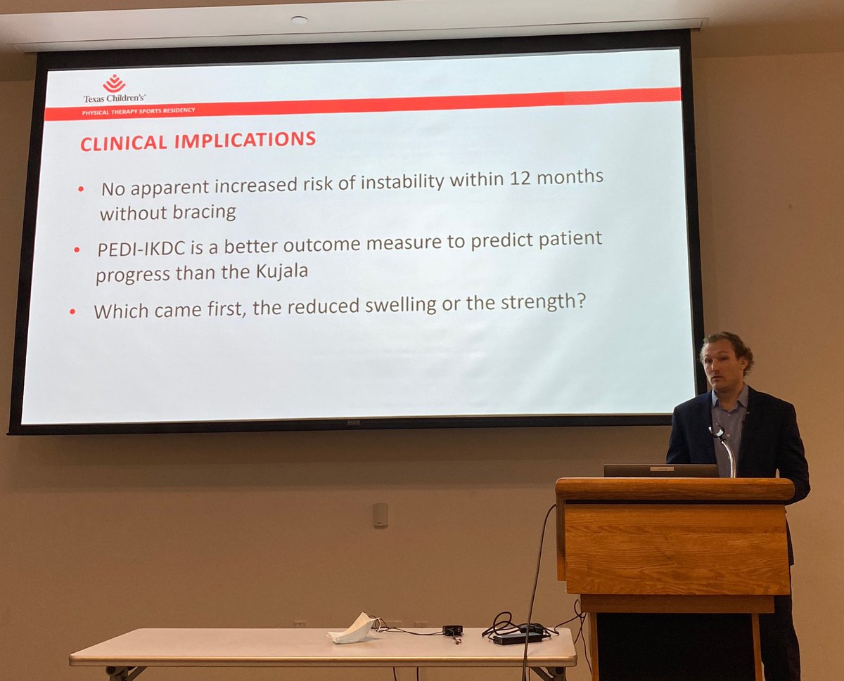 Congratulations, Bruce Stockton, on a great capstone presenting #patellarinstability research! #TCHSportsPTResidency #youthathlete