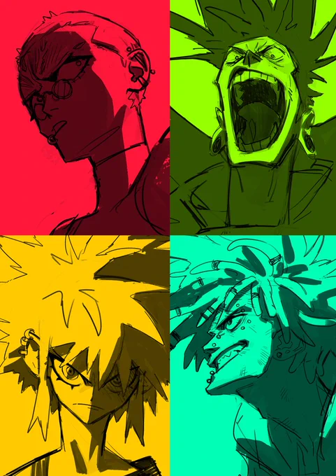 the characters 