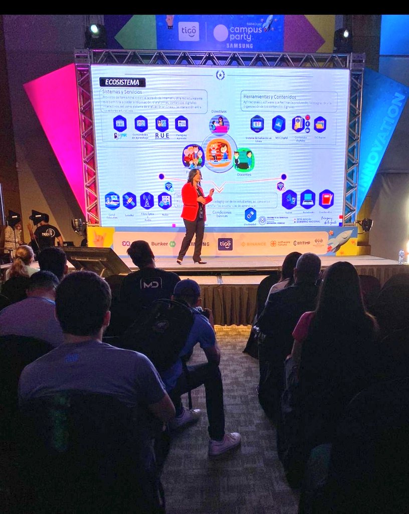 MECpy's tweet image. 📍Con el tema “La evolución de la visión de las TIC en el proceso de la Educación del Paraguay&quot;,  acompañamos el @campuspartypy 2022 🎉

🙌🏻  El emprendimiento sobre la ciencia y tecnología, contó con la presencia de estudiantes del nivel medio y docentes.