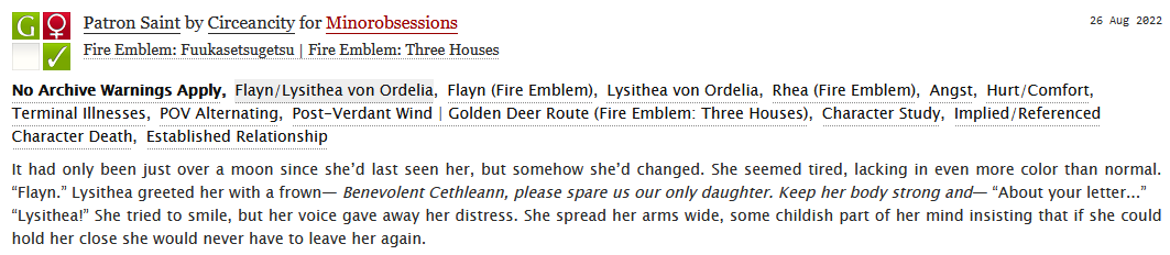 Here's my piece that I wrote for Minorobsessions for <a href="/fe3hrarepairex/">FE3H Rarepair Exchange | WORKS REVEALED ✨</a> !
archiveofourown.org/works/41294829