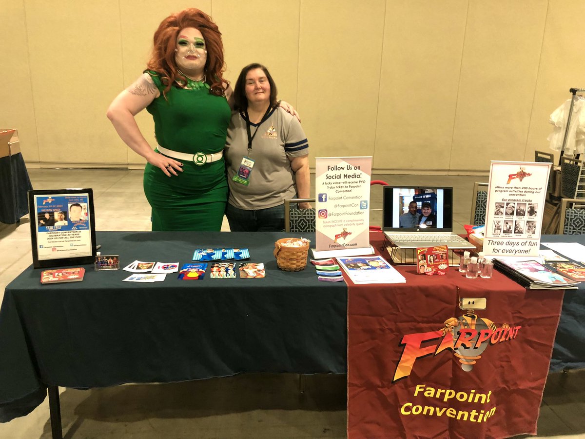 Come say hi to @FarpointCon & cosplay guest @dmandamartini at @StationUnity booth A7!!! We’ll be hanging out all weekend! #farpointcon2023 #chanteuseofsouthernmaryland #conqweens #dragqueen #conlife #farpoint @SVanBL