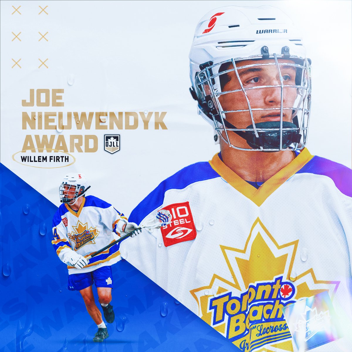The Super Rookie earned his hardware following a historic summer!

Willem Firth was named the winner of both the Green Gael Award and Joe Nieuwendyk Award as <a href="/TheOJLL/">The OJLL</a> Most Valuable Player and Rookie of the Year, respectively

Congratulations, Firthy! 🌊

#MakeWaves