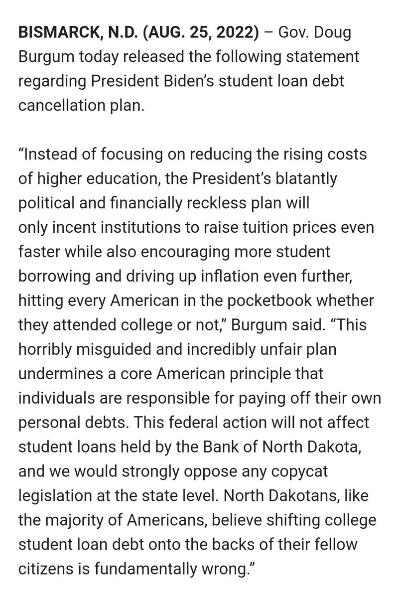 karlarosehanson's tweet image. Loan forgiveness: shot / chaser