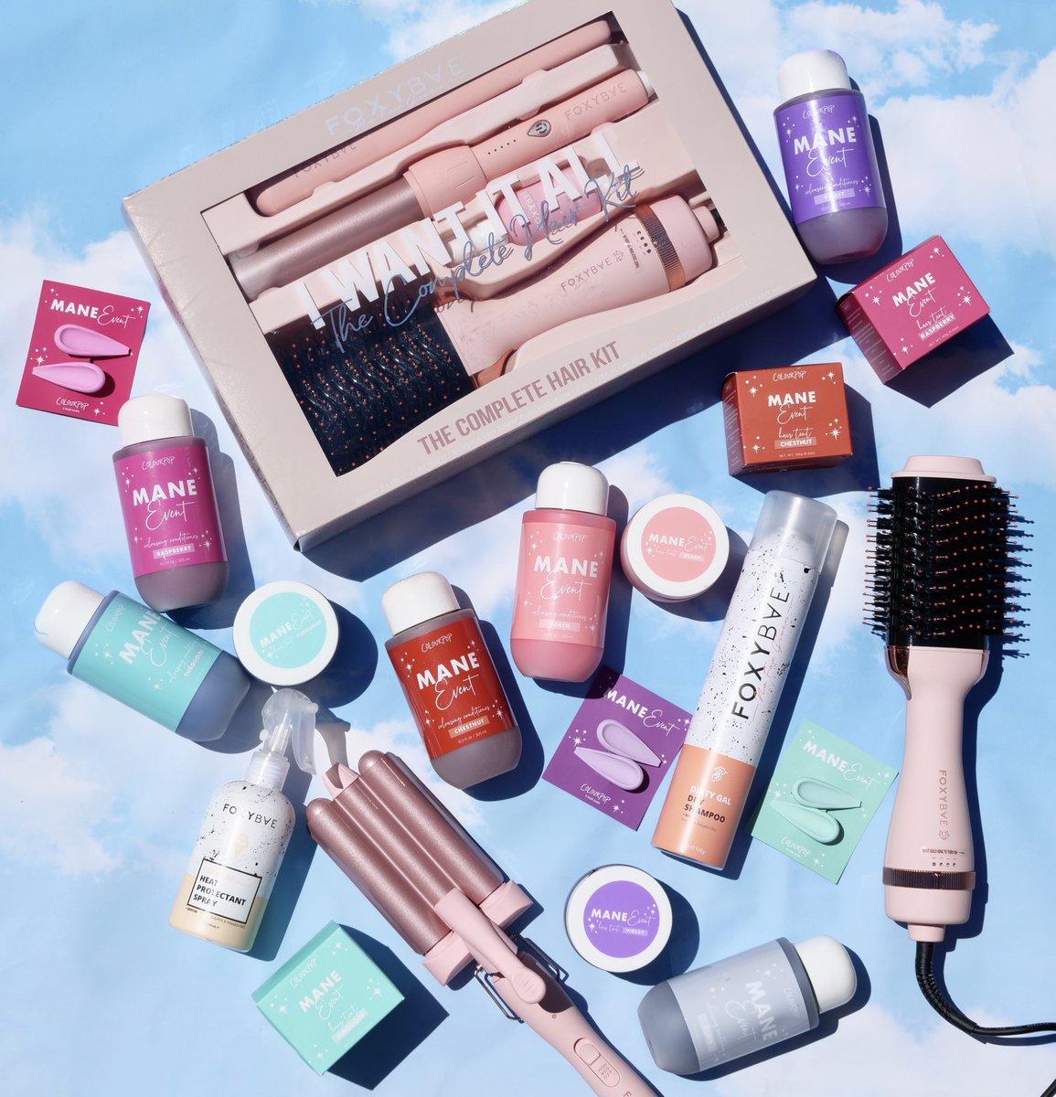ColourPopCo's tweet image. #GIVEAWAY 4 winners will receive the FULL ColourPop Mane Event Collection &amp;amp; FoxyBae Hair Essential Pack Hair Care Kit &amp;amp; 1 grand prize winner will win the Mane Event Collection &amp;amp; All-in-1 ‘I Want It All’ Kit! ☁️

HOW TO ENTER ⬇️
✨Follow us + @foxybaehair
✨ Like &amp;amp; RT
✨Reply 💘