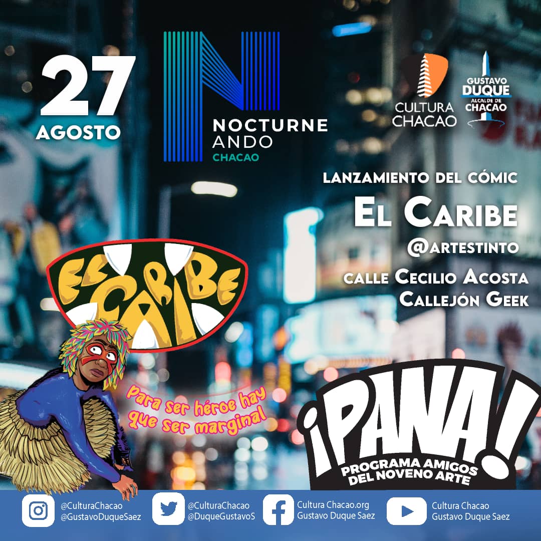 PANAcomicVe's tweet photo. Estaremos presentando el lazamiento del comic El Caribe en #Nocturneando en la calle Cecilio Acosta de Chacao con @elweenmascarado y @culturachacao
De PANA para ti: #ilustracion #callegeek #CaribeComic #ventadecomic #articulosgeek #cienciaficcion #stormtrooper #comics https://t.co/hFVTFN1Xy7