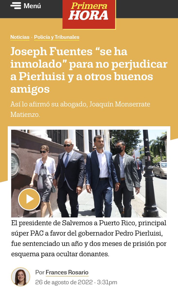 josebernardo_pr's tweet image. 🚨El abogado de Joseph Fuentes confirma diáfanamente en esta nota que el Gobernador peticionó y coordinó con Fuentes el SuperPac que le hizo campaña. Si no fuera por tantas noticias que compiten actualmente en PR, esto sería noticia de primera plana 🚨