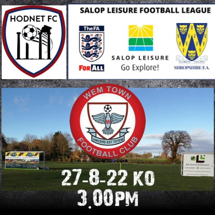 We travel to Hodnet on Saturday looking for our first points of the season.
It will not be easy against a side who are joint favs to win the league.
If we can match there intensity, we have 
players who can cause a upset.